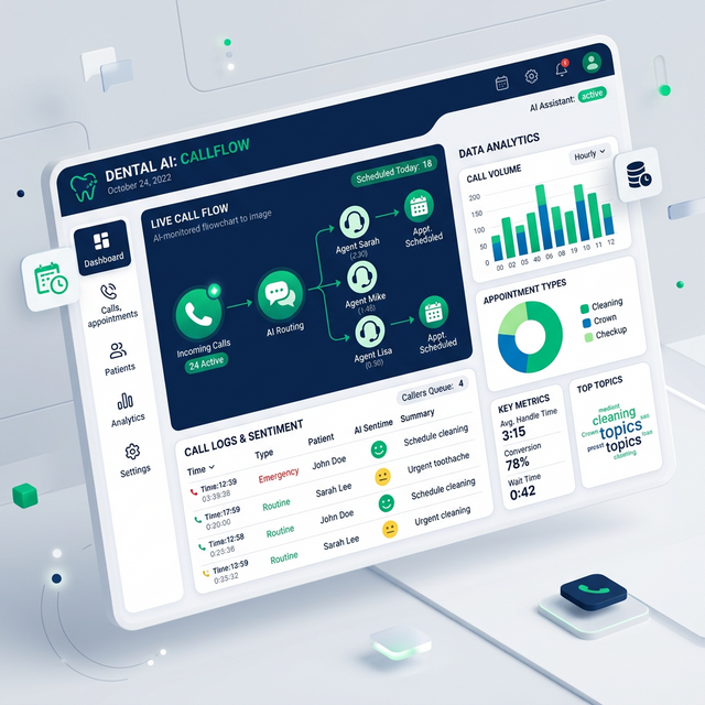 AI Call Flow Illustration