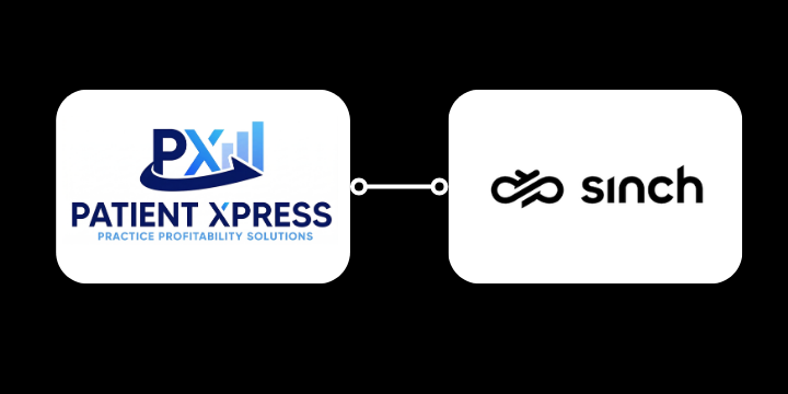 Sinch integration with PatientXpress for omnichannel communication including SMS, WhatsApp, calls, email and video
