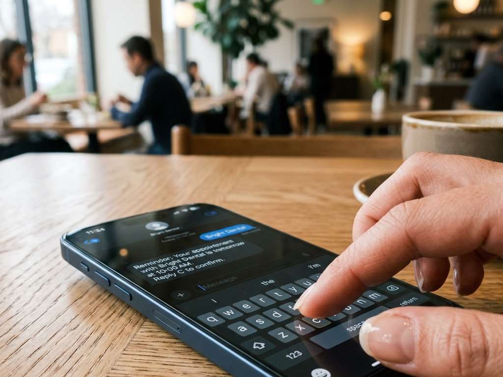 Patient Receiving Appointment Reminder on Smartphone